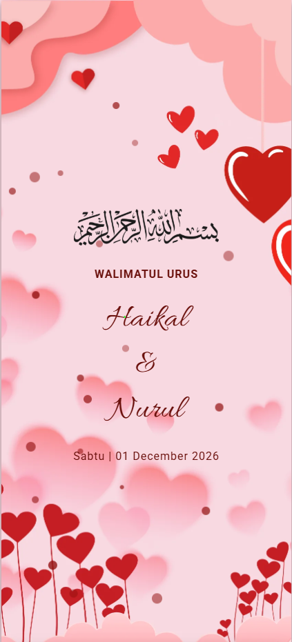 Adeline digital wedding invitation card design