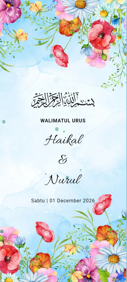 Amara digital wedding invitation card design