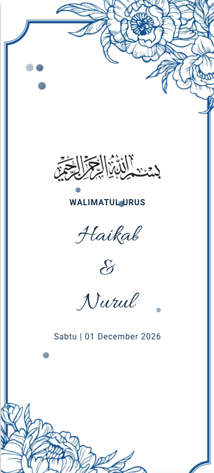 Bellina digital wedding invitation card design