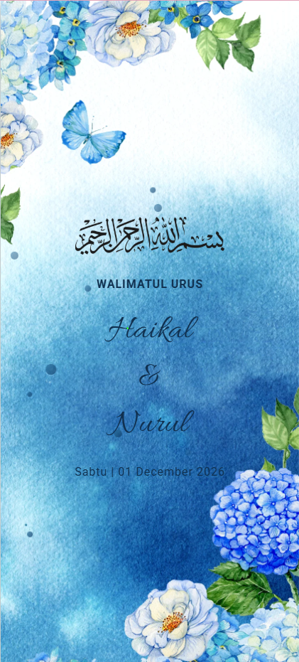 Fiora digital wedding invitation card design