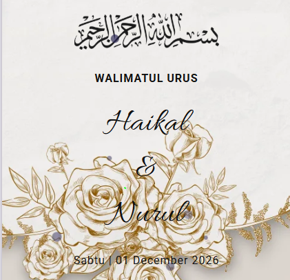 Giselle digital wedding invitation card design