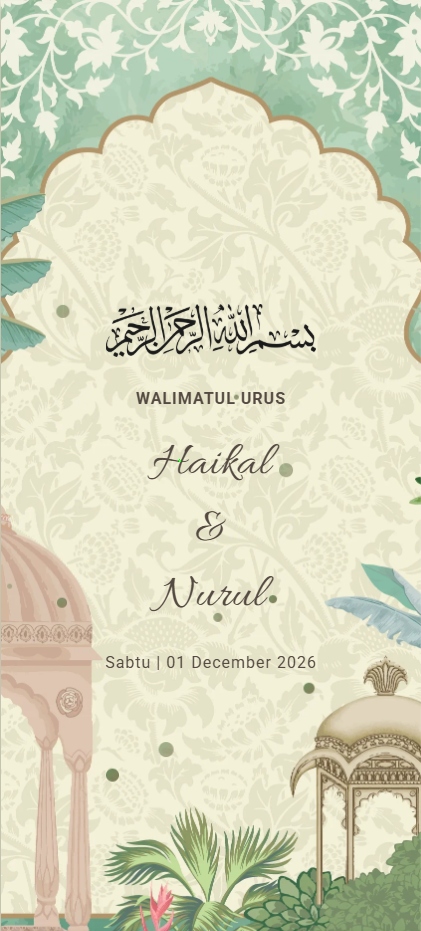 Jasmine digital wedding invitation card design