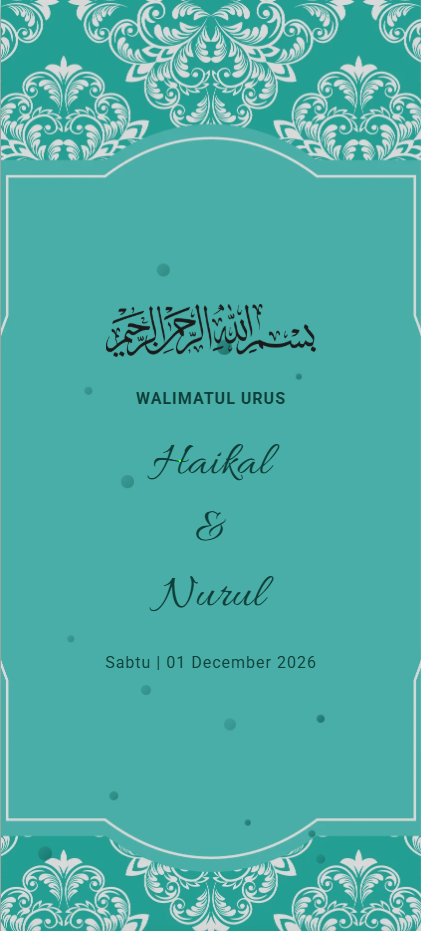 Kalina digital wedding invitation card design