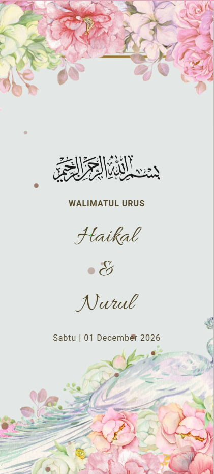 Mirella digital wedding invitation card design