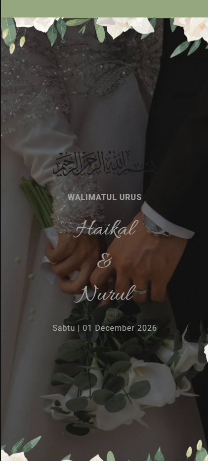 Noelle digital wedding invitation card design