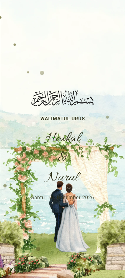 Oriana digital wedding invitation card design