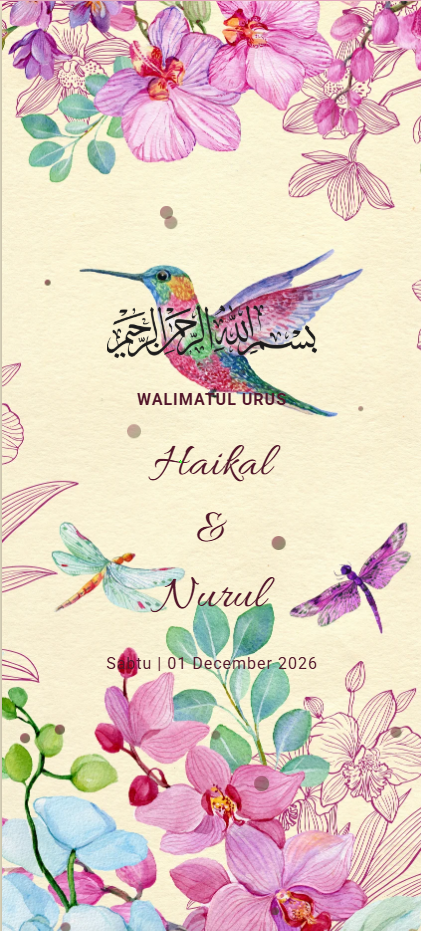 Quinn digital wedding invitation card design