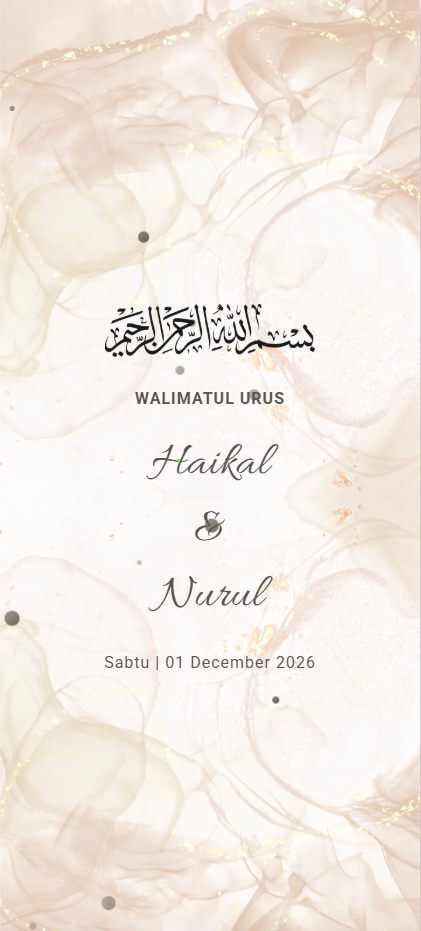 Roselle digital wedding invitation card design