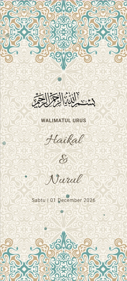 Sienna digital wedding invitation card design