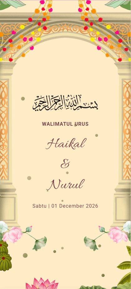 Thea digital wedding invitation card design