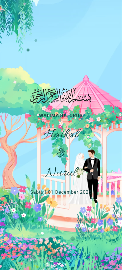 Valencia digital wedding invitation card design