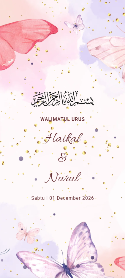 Xenia digital wedding invitation card design