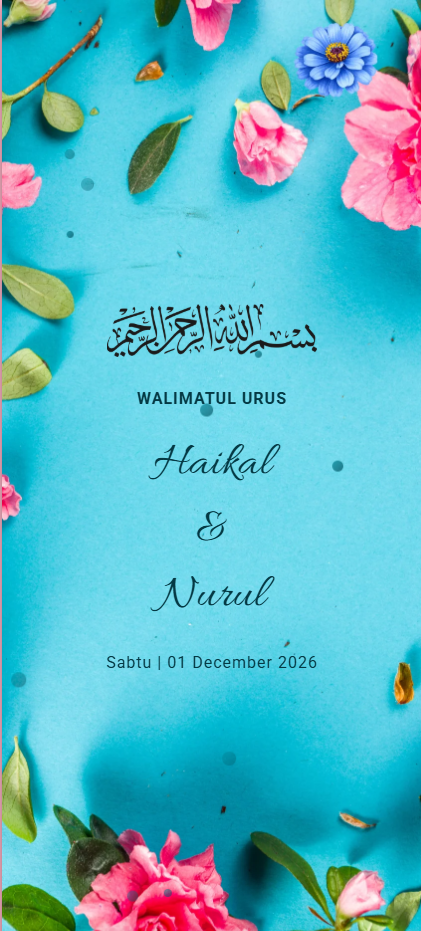 Yvette digital wedding invitation card design